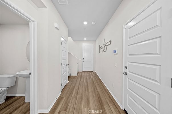 Bathroom, Interior, Recessed Lighting, Wood Texture Flooring