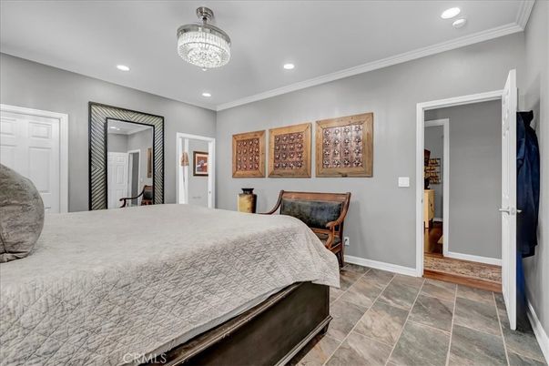 Bedroom, Chandelier, Interior, Recessed Lighting