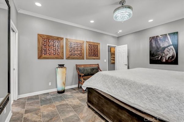 Bedroom, Chandelier, Interior, Recessed Lighting