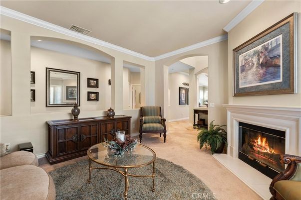 Fireplace, Interior, Living room, Recessed Lighting