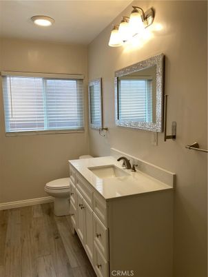 Bathroom, Interior, Recessed Lighting, Wood Texture Flooring