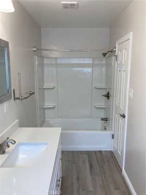 Bathroom, Interior, Wood Texture Flooring