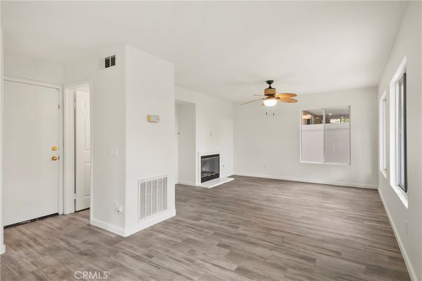 Empty room, Fireplace, Interior, Wood Texture Flooring