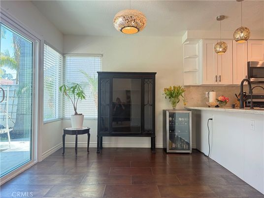 Interior, Kitchen, Pendant Lights, Wood Texture Flooring