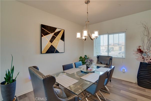 Chandelier, Dining room, Interior, Pendant Lights, Wood Texture Flooring