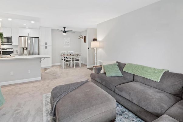 Dining room, Interior, Kitchen, Living room, Recessed Lighting, Stainless Steel Appliances