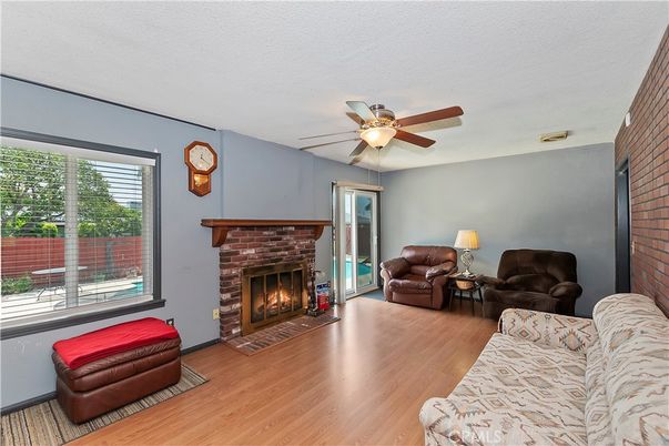 Fireplace, Interior, Living room, Stone Walls, Wood Texture Flooring