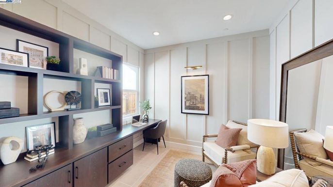 Home Office, Interior, Recessed Lighting
