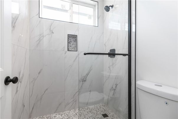 Bathroom, Glass Shower, Interior, Marble Walls