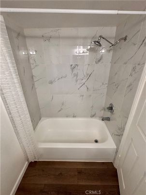 Bathroom, Interior, Marble Walls, Wood Texture Flooring