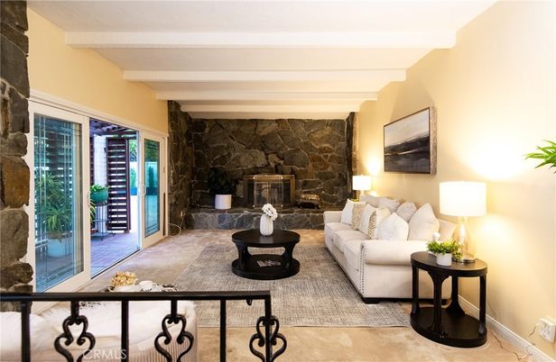 Fireplace, Interior, Living room, Stone Walls