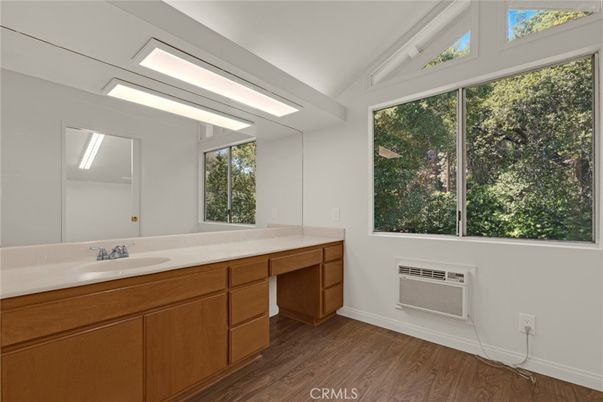 Bathroom, Dual Sink Vanities, Interior, Wood Texture Flooring