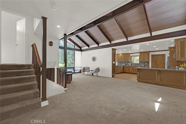 Interior, Kitchen, Recessed Lighting, Wooden Beams, Wooden Ceilings