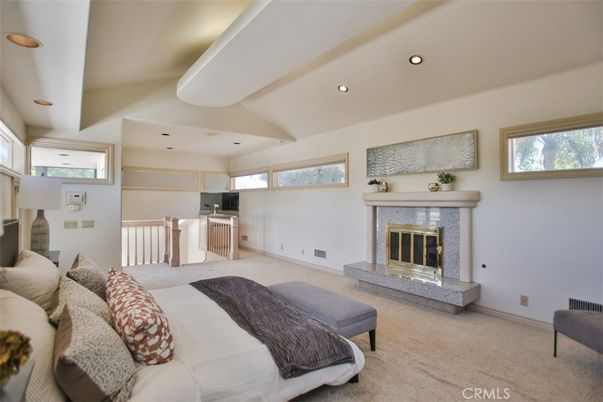 Bedroom, Fireplace, Interior, Recessed Lighting