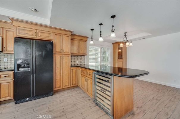 Interior, Kitchen, Pendant Lights, Wood Texture Flooring