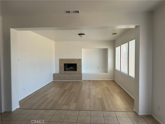 Empty room, Fireplace, Interior, Wood Texture Flooring