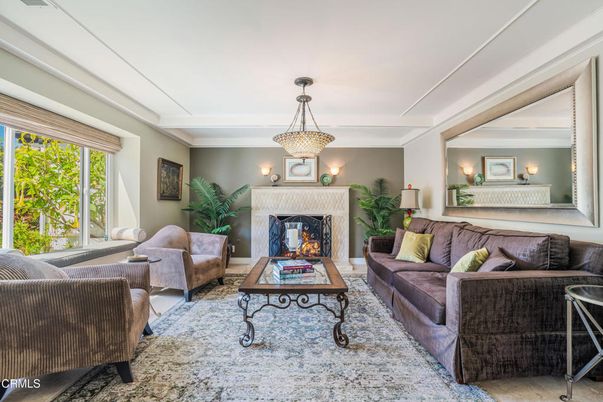 Fireplace, Interior, Living room, Pendant Lights