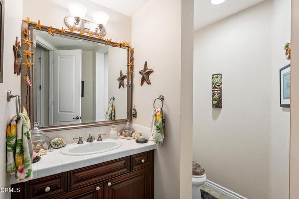 Bathroom, Interior, Recessed Lighting, Tile Countertops