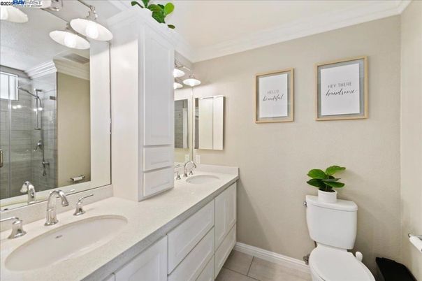 Bathroom, Dual Sink Vanities, Glass Shower, Interior