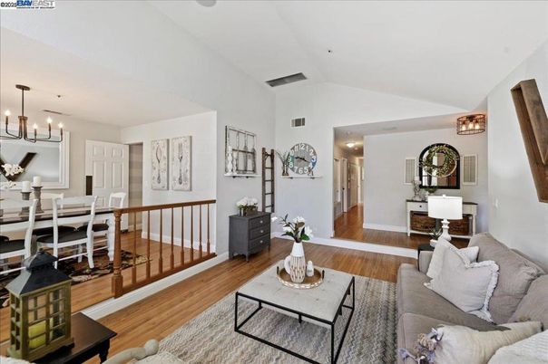 Dining room, Interior, Living room, Pendant Lights, Wood Texture Flooring