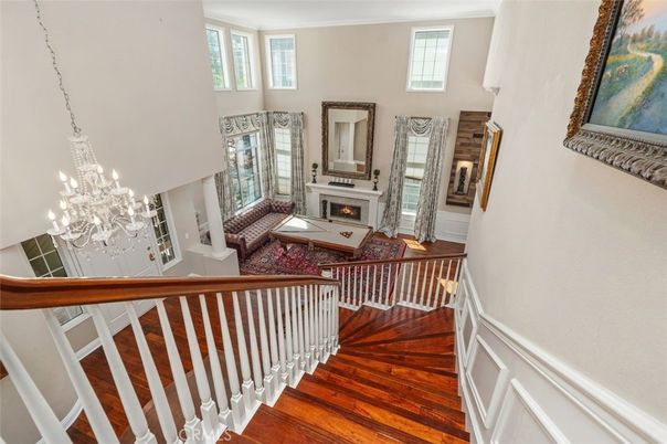 Chandelier, Fireplace, Interior, Living room, Wood Texture Flooring