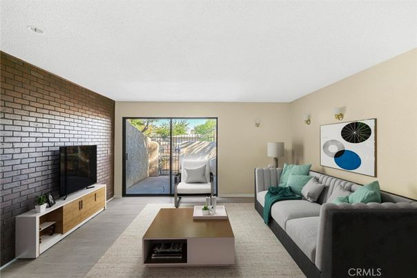 Interior, Living room, Stone Walls, Wood Texture Flooring