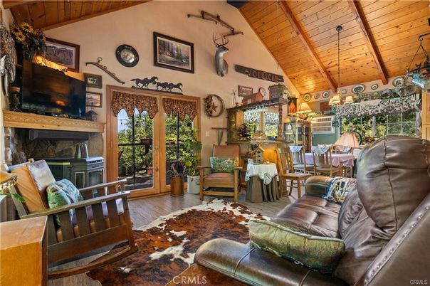 Dining room, Fireplace, Interior, Living room, Wooden Beams, Wooden Ceilings, Wood Texture Flooring