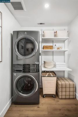 Interior, Recessed Lighting, Utility Closets, Washer, Wood Texture Flooring