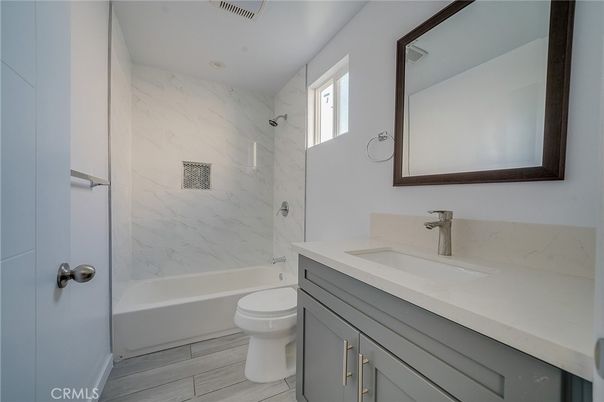 Bathroom, Interior, Marble Walls, Wood Texture Flooring