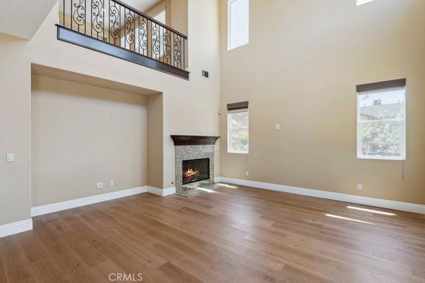 Fireplace, Interior, Wood Texture Flooring