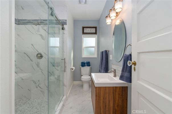 Bathroom, Glass Shower, Interior, Marble, Marble Walls