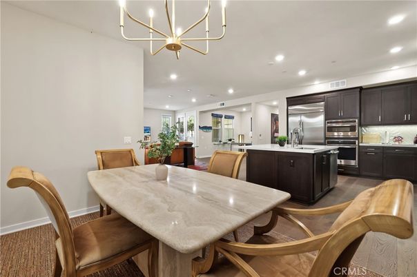 Dining room, Interior, Kitchen, Recessed Lighting, Stainless Steel Appliances