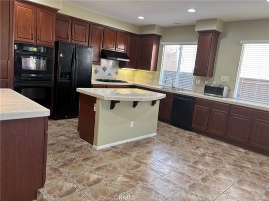 Interior, Kitchen, Recessed Lighting, Tile Countertops