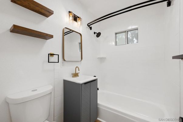 Bathroom, Interior, Wooden Beams