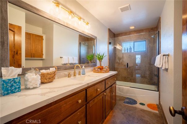Bathroom, Dual Sink Vanities, Glass Shower, Interior