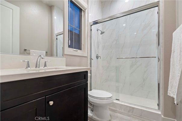 Bathroom, Glass Shower, Interior, Marble Walls