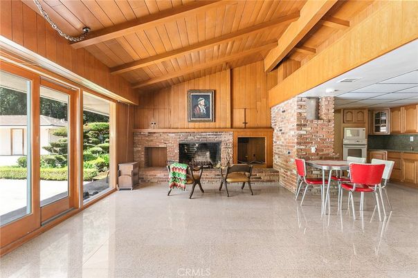 Dining room, Fireplace, Interior, Kitchen, Stone Walls, Wooden Beams, Wooden Ceilings, Wooden Walls