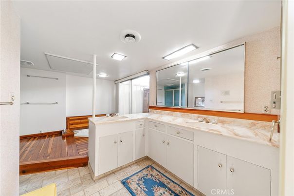 Bathroom, Dual Sink Vanities, Interior, Wood Texture Flooring
