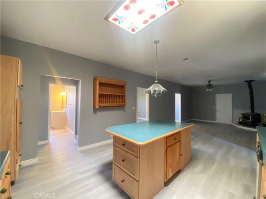 Interior, Kitchen, Pendant Lights, Wood Texture Flooring