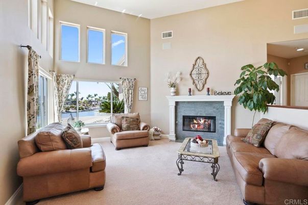 Fireplace, Interior, Living room, Recessed Lighting, Water