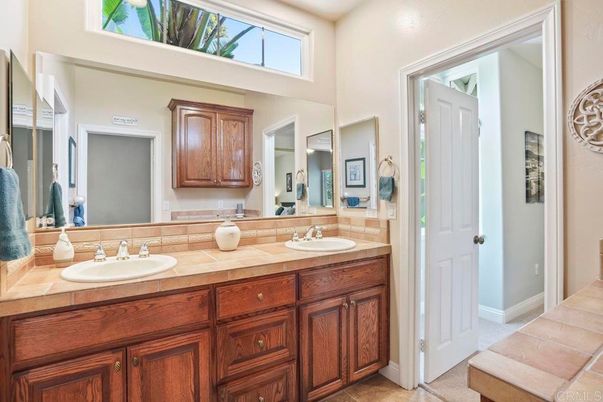 Bathroom, Dual Sink Vanities, Interior, Tile Countertops