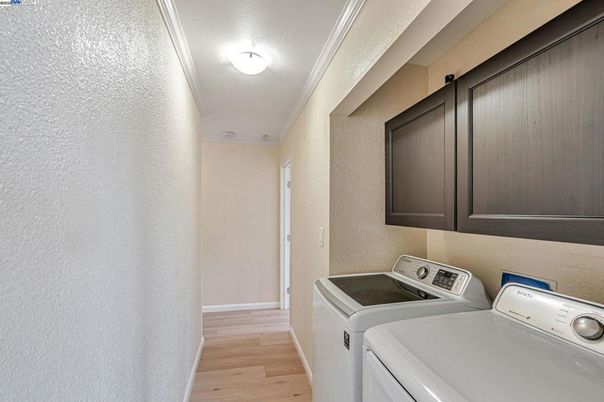 Interior, Washer, Wood Texture Flooring