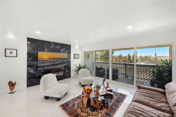 Fireplace, Interior, Living room, Marble Walls, Recessed Lighting