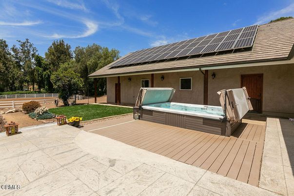 Backyard, Exterior, Hot Tub, Solar Panels