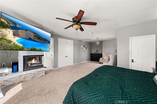 Bedroom, Fireplace, Interior, Recessed Lighting