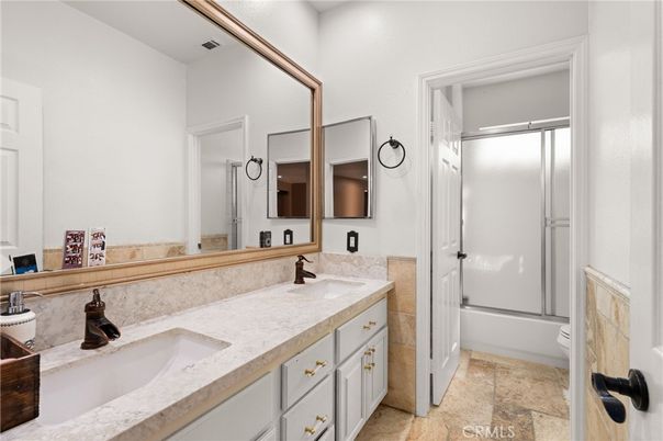 Bathroom, Dual Sink Vanities, Glass Shower, Interior