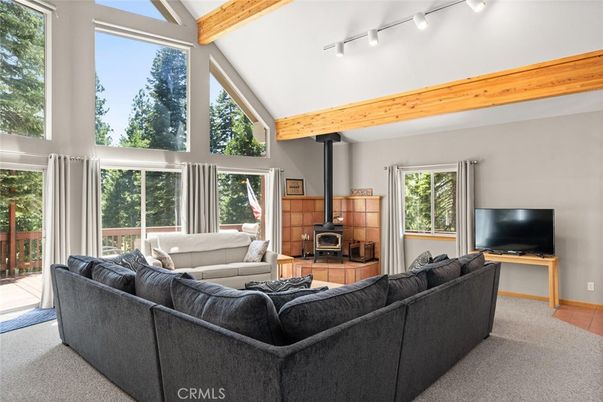 Fireplace, Interior, Living room, Wooden Beams