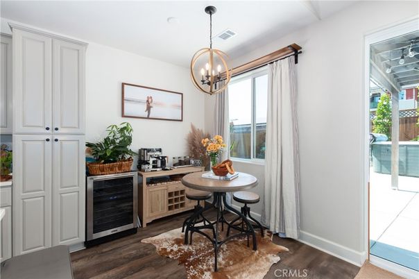 Chandelier, Home Office, Interior, Pendant Lights, Wood Texture Flooring