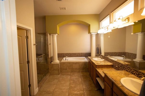 Bathroom, Dual Sink Vanities, Glass Shower, Interior