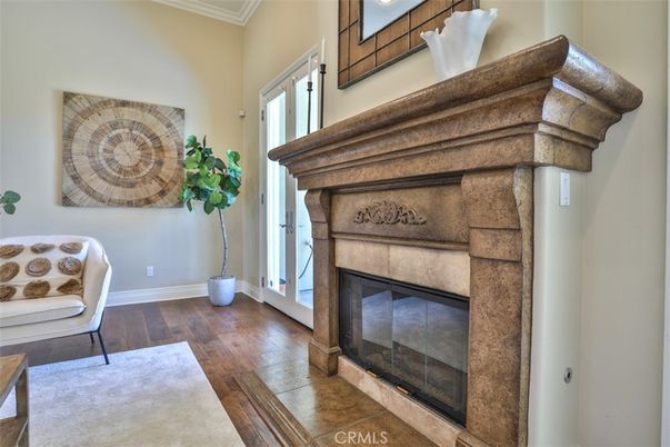 Fireplace, Interior, Wood Texture Flooring